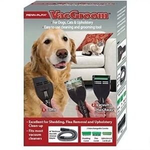 Penn-Plax VacGroom Pet Grooming and Shedding Vacuum Attachment Kit new